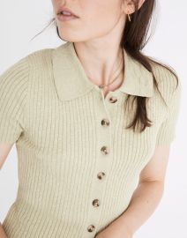 Barbrook Button-Front Sweater Polo at Madewell